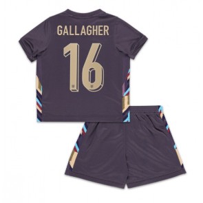 England Conor Gallagher #16 Bortaställ Barn EM 2024 Kortärmad (+ Korta byxor)